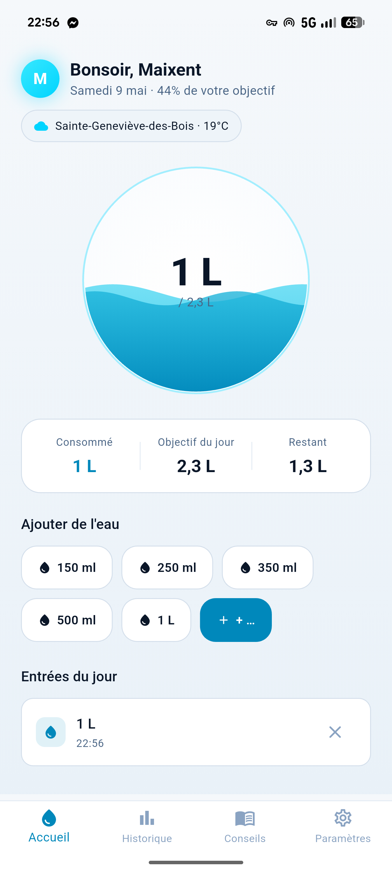 HydraFlow — écran d'accueil